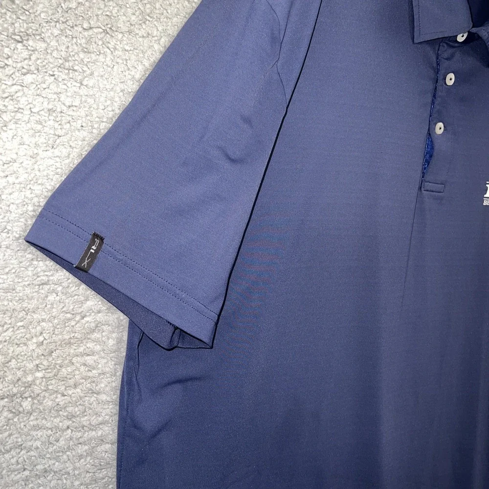 RLX Ralph Lauren Shirt Mens XL Blue Polo 2019 PGA Bethpage‎ Black Embroider Logo
